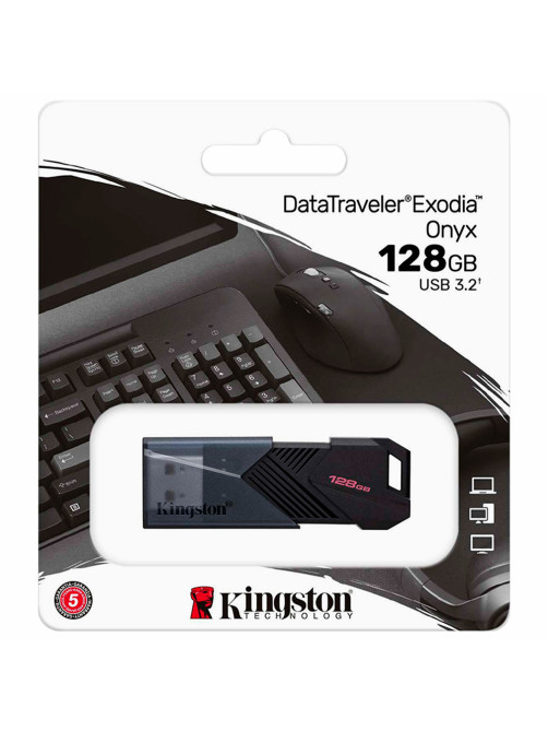 Флеш-диск 128 GB KINGSTON DataTraveler Exodia Onyx, разъем USB 3.2, черный, DTXON/128GB