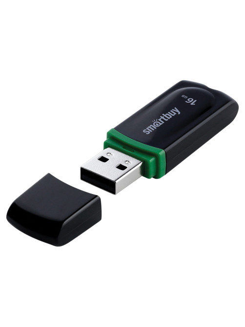 Флеш-диск 16 GB, SMARTBUY Paean, USB 2.0, черный, SB16GBPN-K
