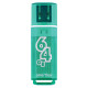 Флеш-диск 64 GB SMARTBUY Glossy USB 2.0, зеленый, SB64GBGS-G