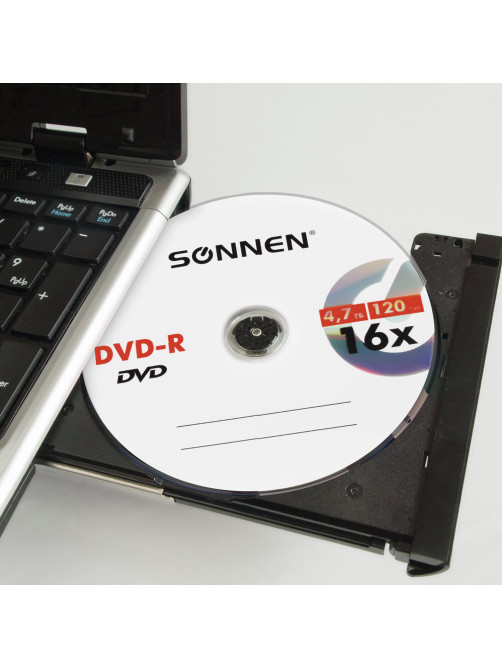 Диск DVD-R SONNEN 4,7 Gb 16x Bulk (термоусадка без шпиля), КОМПЛЕКТ 50 шт., 512574