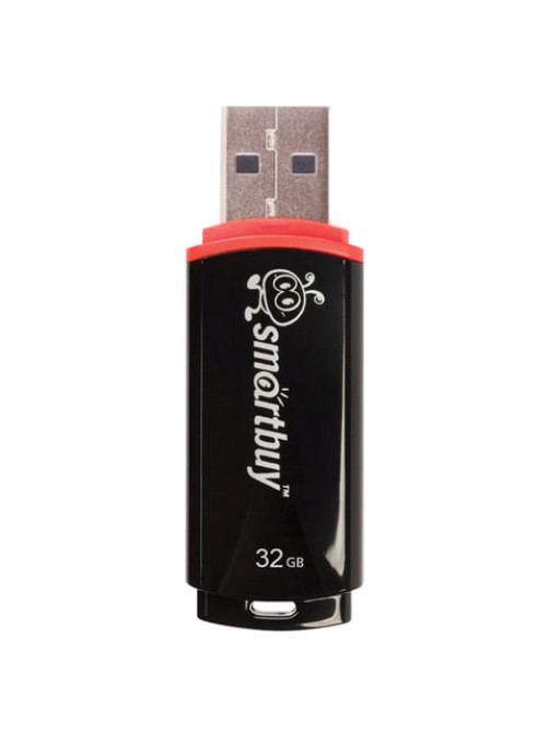 Флеш-диск 32 GB, SMARTBUY Crown, USB 2.0, черный, SB32GBCRW-K