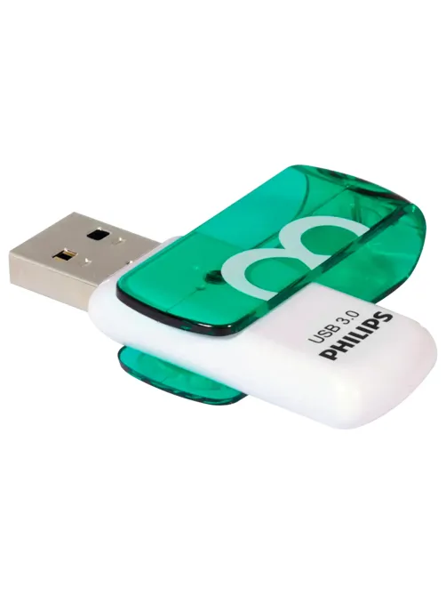 Флеш-диск 8 GB PHILIPS VIVID, разъем USB 3.0, зеленый, FM08FD00B/97