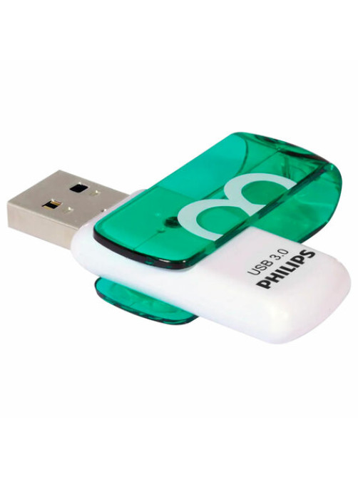 Флеш-диск 8 GB PHILIPS VIVID, разъем USB 3.0, зеленый, FM08FD00B/97