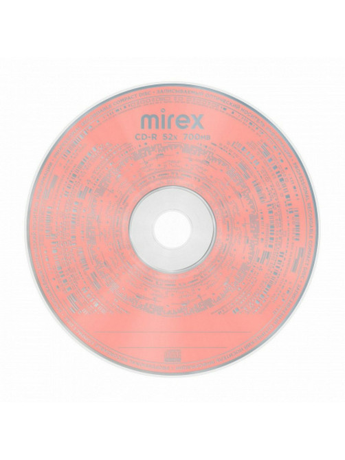 Диск CD-R MIREX Random Color, 700 Мб, 48x, Cake Box (упаковка на шпиле), КОМПЛЕКТ 50 шт., цветные, UL120009A8B