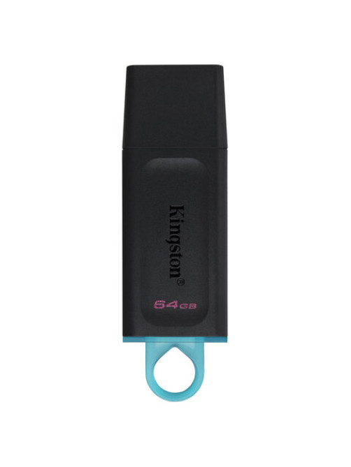 Флеш-диск 64 GB KINGSTON DataTraveler Exodia, разъем USB 3.2, черный/бирюзовый, DTX/64GB