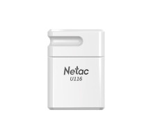 Флеш-диск 64 GB NETAC U116, USB 2.0, белый, NT03U116N-064G-20WH
