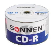 Диск CD-R SONNEN 700 Mb 52x Bulk (термоусадка без шпиля), КОМПЛЕКТ 50 шт., 512571