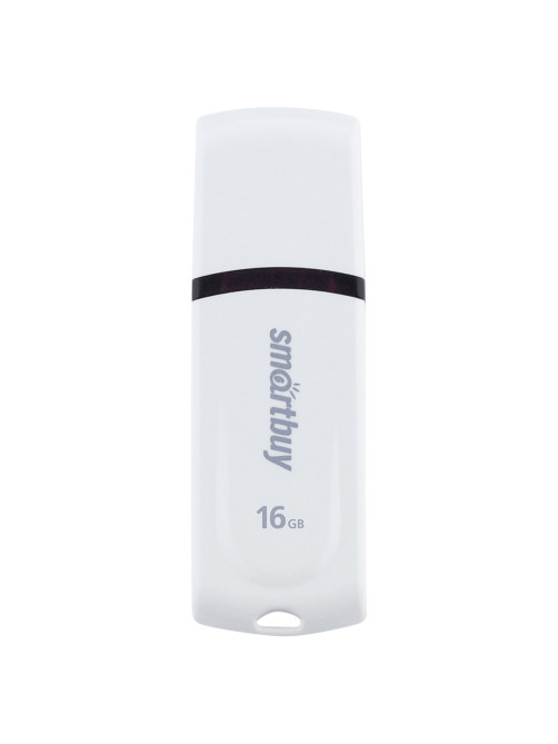 Флеш-диск 16 GB, SMARTBUY Paean, USB 2.0, белый, SB16GBPN-W