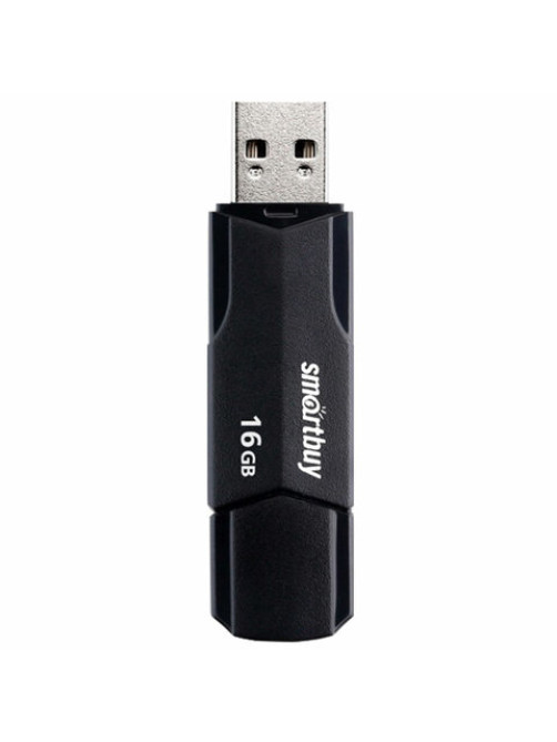 Флеш-диск 16 GB SMARTBUY Clue USB 2.0, черный, SB16GBCLU-K