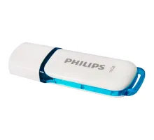 Флеш-диск 16 GB PHILIPS SNOW, разъем USB 2.0, синий, FM16FD70B/97