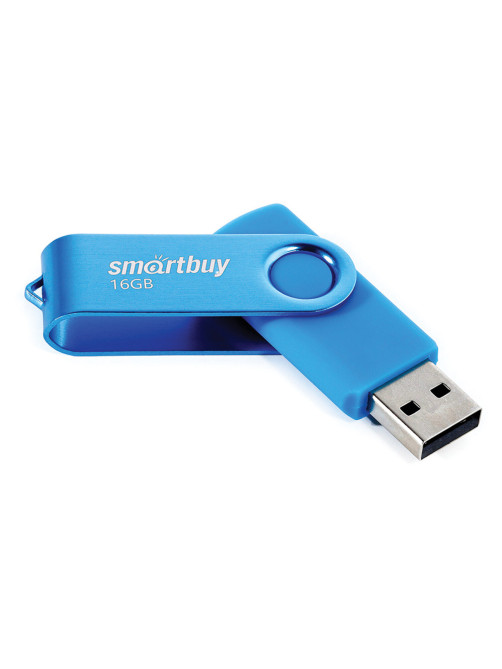 Флеш-диск 16 GB SMARTBUY Twist USB 2.0, синий, SB016GB2TWB