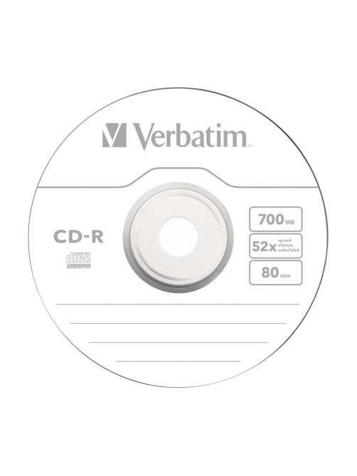 Диск CD-R VERBATIM DataLife, 700 Мб 52x Bulk (термоусадка без шпиля), КОМПЛЕКТ 50 шт., 43787