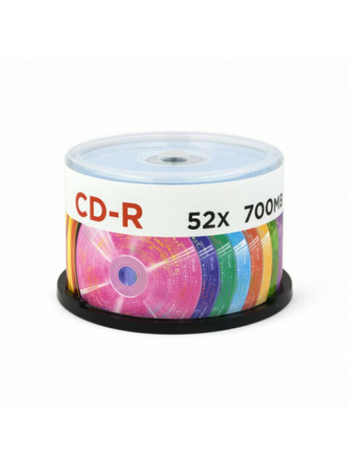 Диск CD-R MIREX Random Color, 700 Мб, 48x, Cake Box (упаковка на шпиле), КОМПЛЕКТ 50 шт., цветные, UL120009A8B