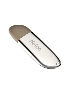 Флеш-диск 32 GB NETAC U352, USB 2.0, металлический корпус, серебристый, NT03U352N-032G-20PN