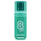 Флеш-диск 8 GB, SMARTBUY Glossy, USB 2.0, зеленый, SB8GBGS-G