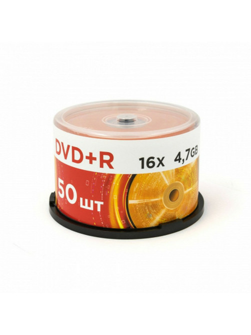 Диск DVD+R (плюс) MIREX, 4,7 Гб, 16x, Cake Box (упаковка на шпиле), КОМПЛЕКТ 50 шт., UL130013A1B