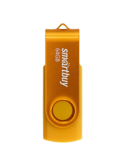 Флеш-диск 64 GB SMARTBUY Twist USB 2.0, желтый, SB064GB2TWY