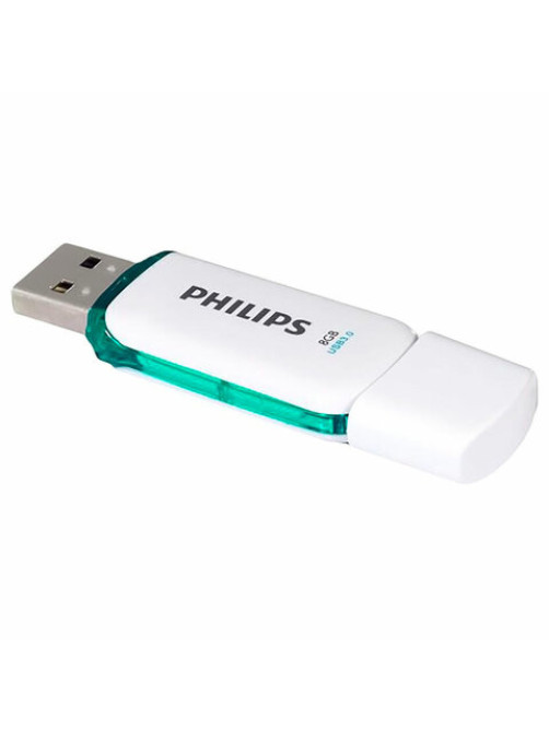 Флеш-диск 8 GB PHILIPS SNOW, разъем USB 3.0, зеленый, FM08FD75B/97