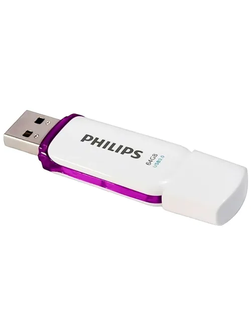 Флеш-диск 64 GB PHILIPS SNOW, разъем USB 3.0, фиолетовый, FM64FD75B/97