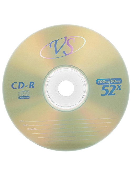 Диск CD-R VS, 700 Мб, 52x, Slim Case, КОМПЛЕКТ 5 шт., VSCDRSL501