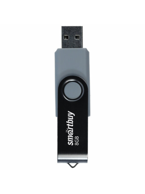Флеш-диск 8 GB SMARTBUY Twist USB 2.0, черный, SB008GB2TWK