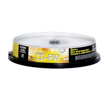 Диск CD-RW SMARTTRACK, 700 Мб 4-12x Cake Box (упаковка на шпиле), КОМПЛЕКТ 10 шт., ST000198