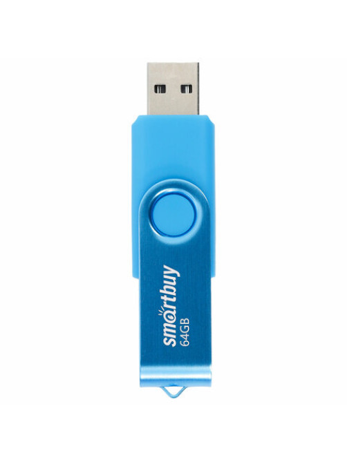 Флеш-диск 64 GB SMARTBUY Twist USB 2.0, синий, SB064GB2TWB