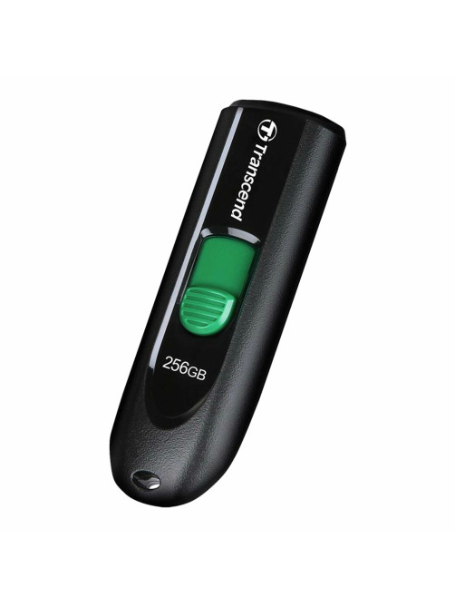Флеш-диск 256GB TRANSCEND JetFlash 790C, разъем USB Type-С, черный/зеленый, TS256GJF790C