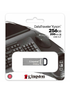 Флеш-диск 256 GB KINGSTON DataTraveler Kyson, разъем USB 3.2, серебряный, DTKN/256GB