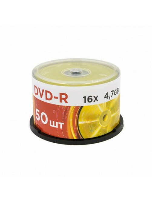 Диск DVD-R MIREX, 4,7 Гб, 16x, Cake Box (упаковка на шпиле), КОМПЛЕКТ 50 шт., UL130003A1B