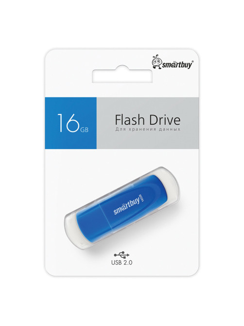 Флеш-диск 16 GB SMARTBUY Scout USB 2.0, синий, SB016GB2SCB