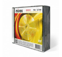 Диск DVD-R MIREX, 4,7 ГБ, 16x, Slim Case, КОМПЛЕКТ 5 шт., UL130003A1F