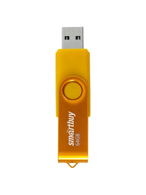 Флеш-диск 64 GB SMARTBUY Twist USB 2.0, желтый, SB064GB2TWY