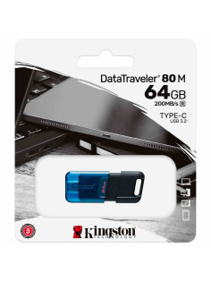 Флеш-диск 64 GB KINGSTON DataTraveler 80M, разъем Type-C 3.2, черный, DT80M/64GB