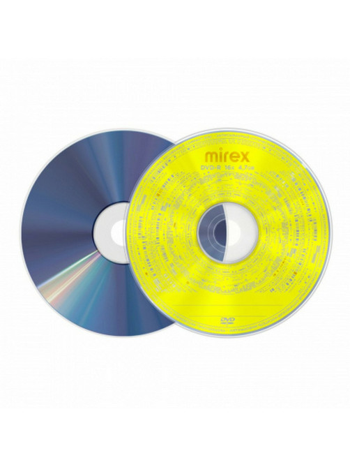 Диск DVD-R MIREX, 4,7 Гб, 16x, Cake Box (упаковка на шпиле), КОМПЛЕКТ 50 шт., UL130003A1B