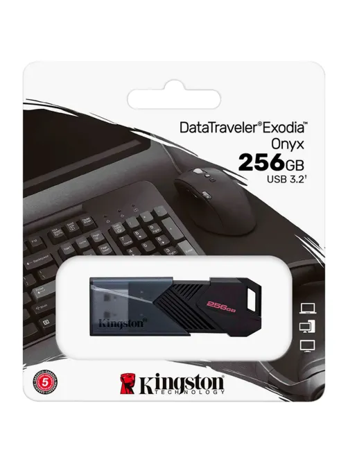 Флеш-диск 256 GB KINGSTON DataTraveler Exodia Onyx, разъем USB 3.2, черный, DTXON/256GB