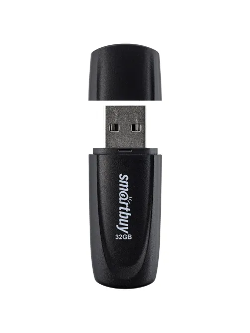 Флеш-диск 32 GB SMARTBUY Scout USB 2.0, черный, SB032GB2SCK