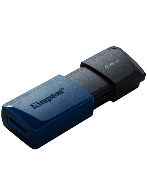 Флеш-диск 64 GB KINGSTON DataTraveler Exodia M, разъем USB 3.2, черный/синий, DTXM/64GB