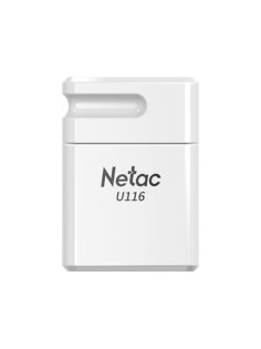 Флеш-диск 16 GB NETAC U116, USB 2.0, белый, NT03U116N-016G-20WH