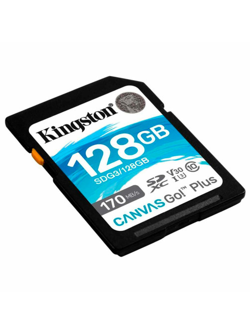 Карта памяти SDXC 128GB KINGSTON Canvas Go Plus, UHS-I U3, 170 Мб/с (class 10), SDG3/128GB