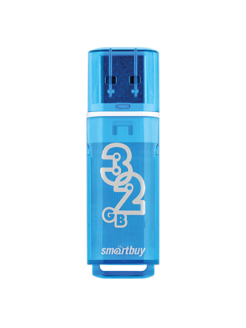 Флеш-диск 32 GB, SMARTBUY Glossy, USB 2.0, синий, SB32GBGS-B