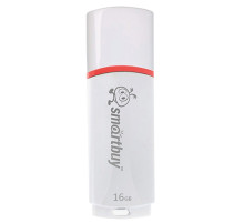 Флеш-диск 16 GB, SMARTBUY Crown, USB 2.0, белый, SB16GBCRW-W
