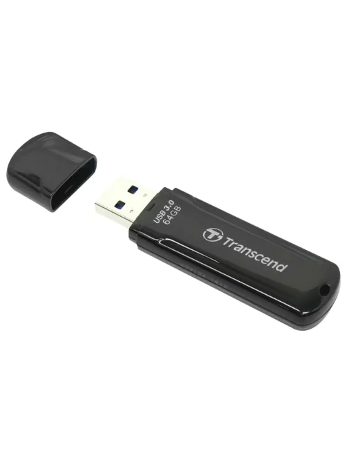 Флеш-диск 64 GB TRANSCEND Jetflash 700 USB 3.0, черный, TS64GJF700