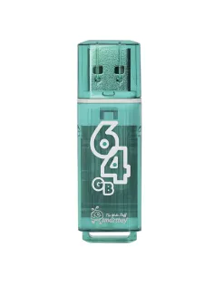 Флеш-диск 64 GB SMARTBUY Glossy USB 2.0, зеленый, SB64GBGS-G