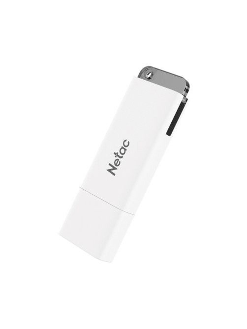 Флеш-диск 64 GB NETAC U185, USB 2.0, белый, NT03U185N-064G-20WH