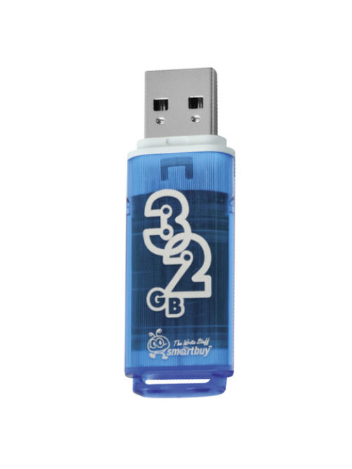 Флеш-диск 32 GB, SMARTBUY Glossy, USB 2.0, синий, SB32GBGS-B