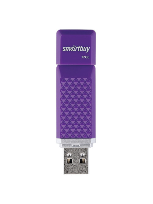 Флеш-диск 32 GB, SMARTBUY Quartz, USB 2.0, фиолетовый, SB32GBQZ-V