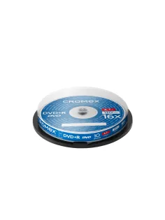 Диск DVD+R CROMEX (КРОМЕКС), 4,7 Gb, 16x, Cake Box (упаковка на шпиле), КОМПЛЕКТ 10 шт., 514307