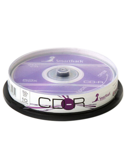 Диск CD-R SMARTTRACK, 700 Мб 52x Cake Box (упаковка на шпиле), КОМПЛЕКТ 10 шт., ST000148