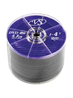 Диск DVD-RW VS 4,7 Gb 4x Bulk (термоусадка без шпиля), КОМПЛЕКТ 50 шт., VSDVDRWB5001